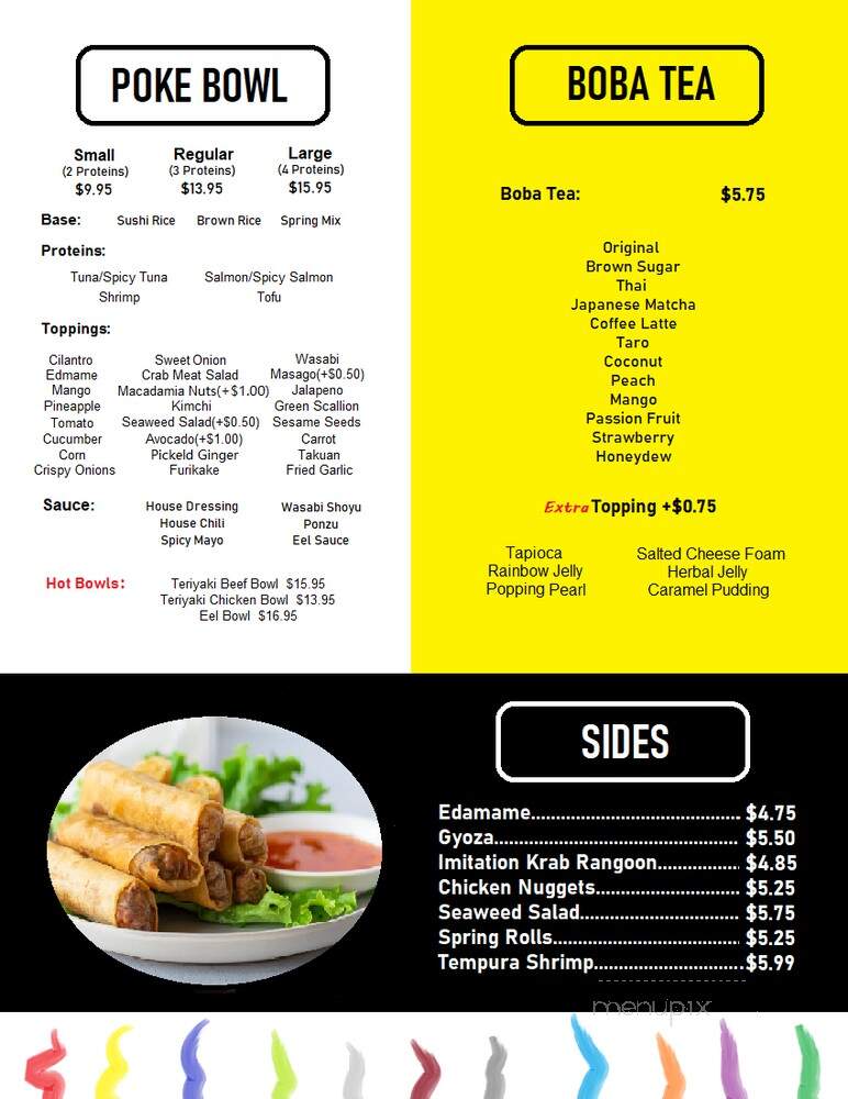 Poke Poke - Cocoa Beach, FL menu_pic