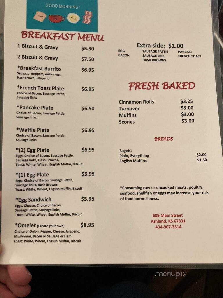 Cup & Mugs - Ashland, KS menu_pic