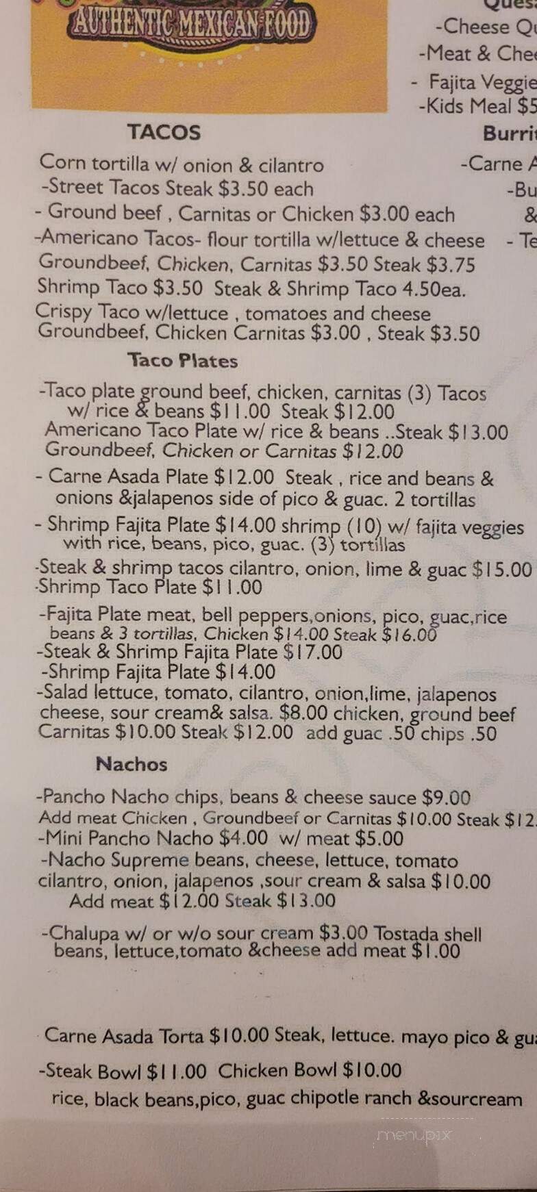 Maruca's Kitchen - Holly, MI menu_pic