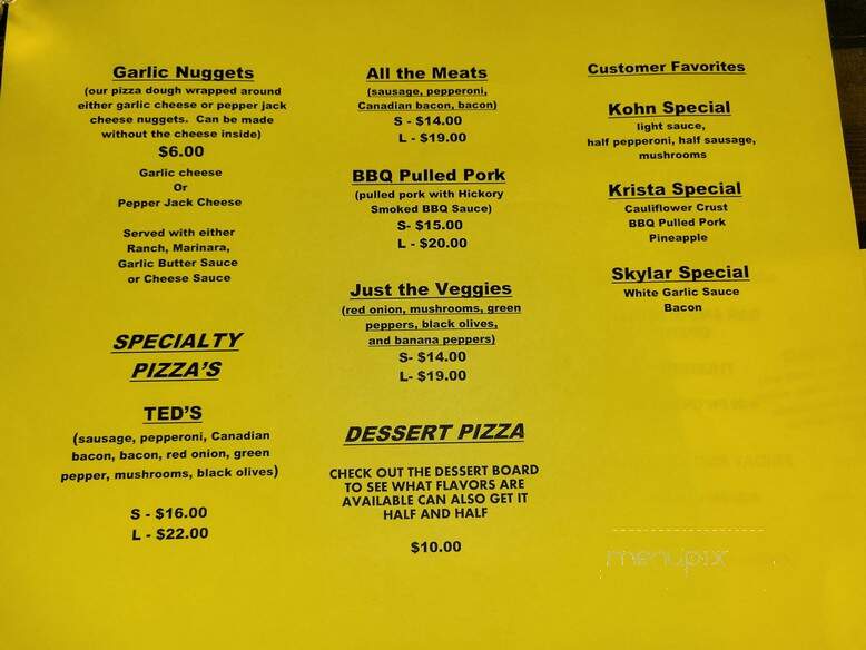 The Pizza Shed - Varna, IL menu_pic