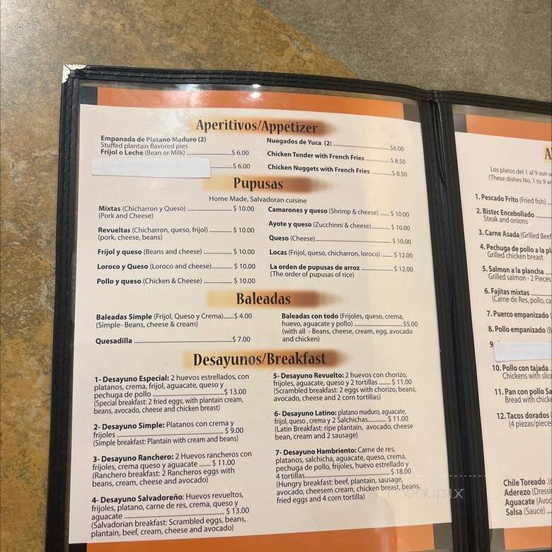 Pupuseria Dona Mary Salvadorena - Metairie, LA menu_pic