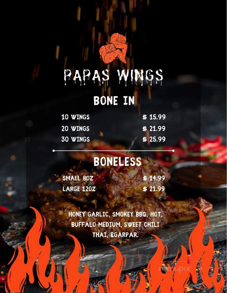 Papa's Pizza Land - Port Hope, ON menu_pic