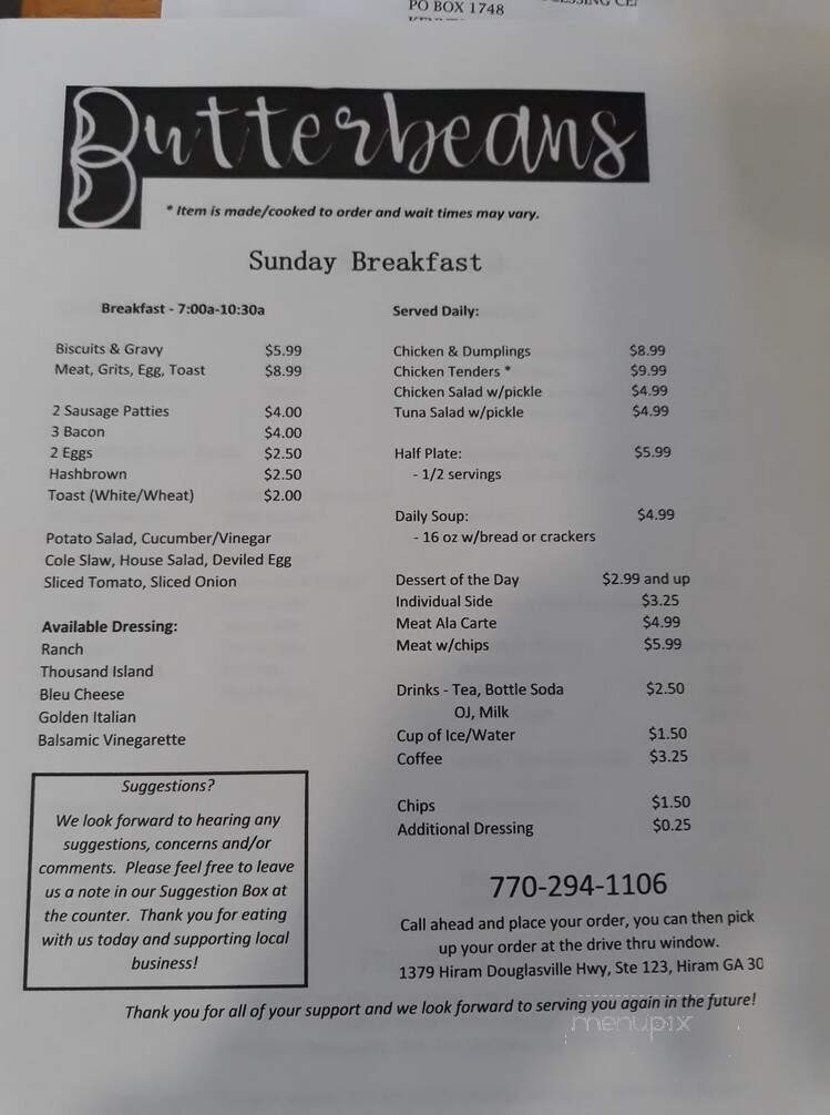 Butterbeans - Hiram, GA menu_pic