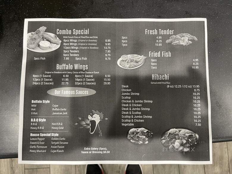 Touchdown Wings & Hibachi - Simpsonville, SC menu_pic