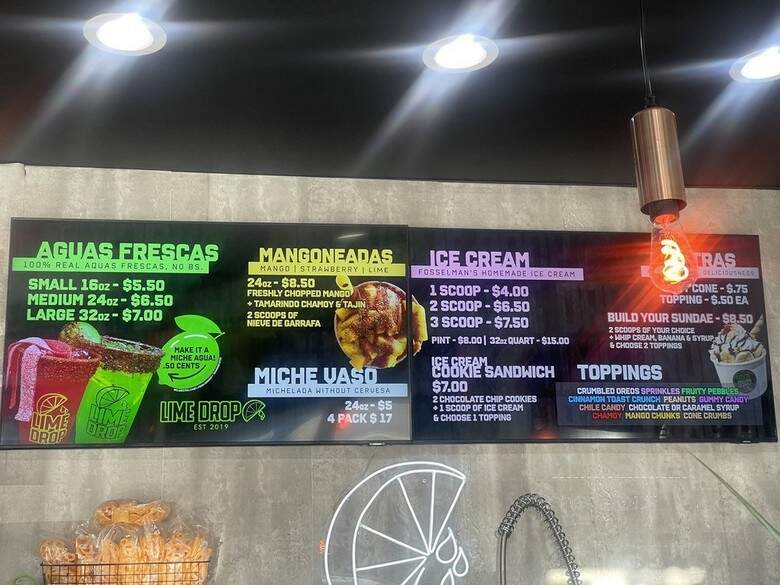 Limedrop - Bellflower, CA menu_pic