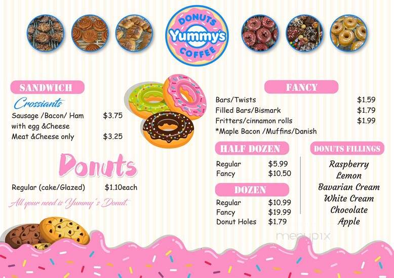 Yummy's Donut - Columbia, MO menu_pic