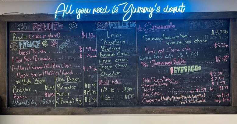 Yummy's Donut - Columbia, MO menu_pic