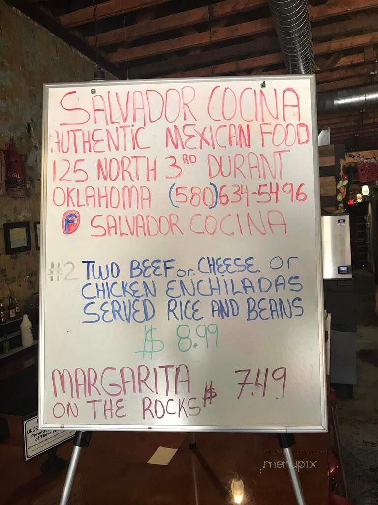 Salvador Cocina - Durant, OK menu_pic
