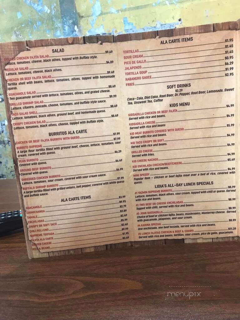 Salvador Cocina - Durant, OK menu_pic