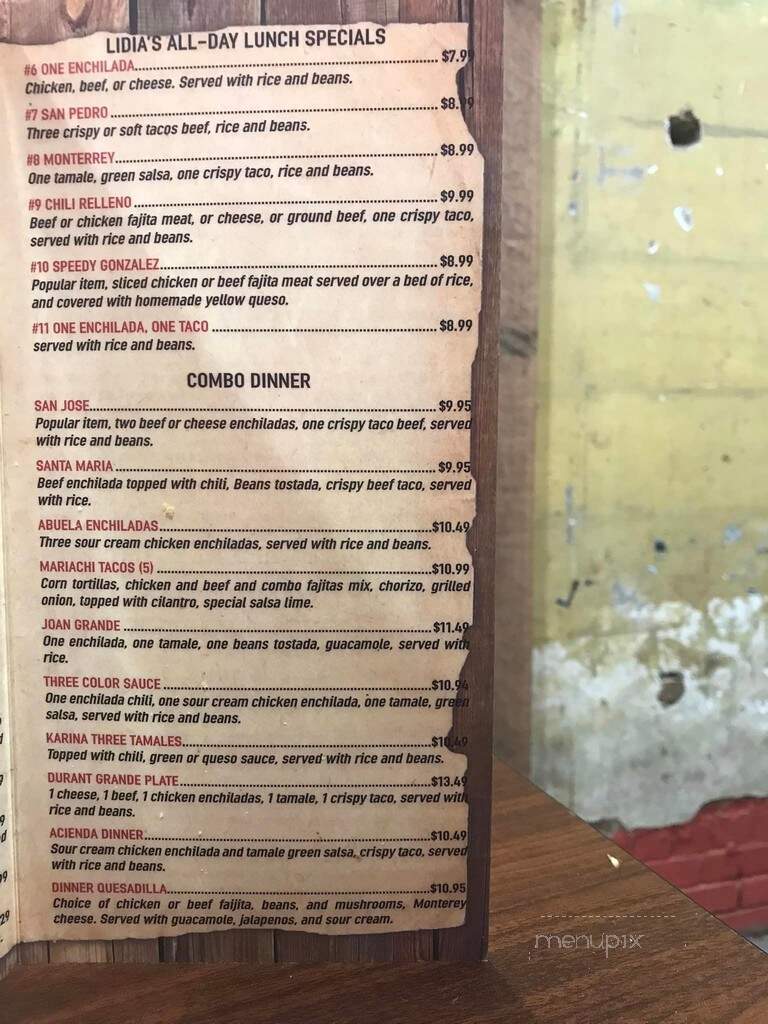 Salvador Cocina - Durant, OK menu_pic