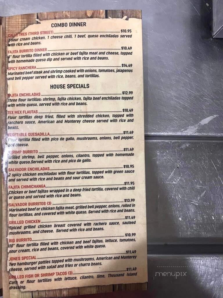 Salvador Cocina - Durant, OK menu_pic