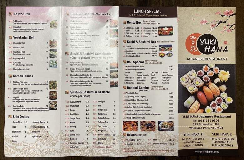 Yuki Hana - Woodland Park, NJ menu_pic