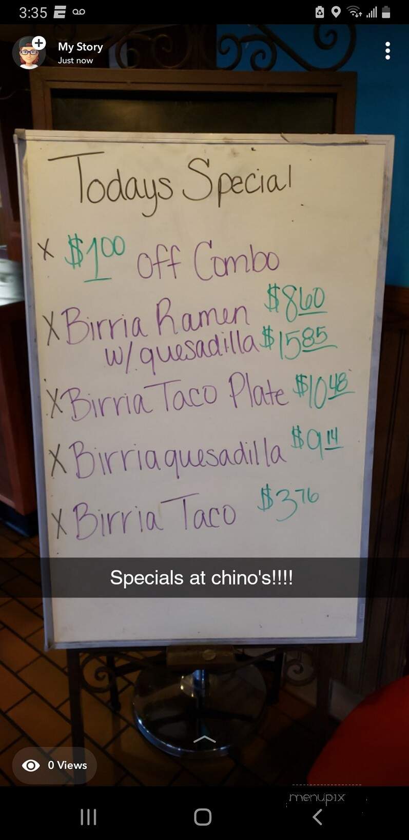 Chino's Mexican Restaurant - Gering, NE menu_pic