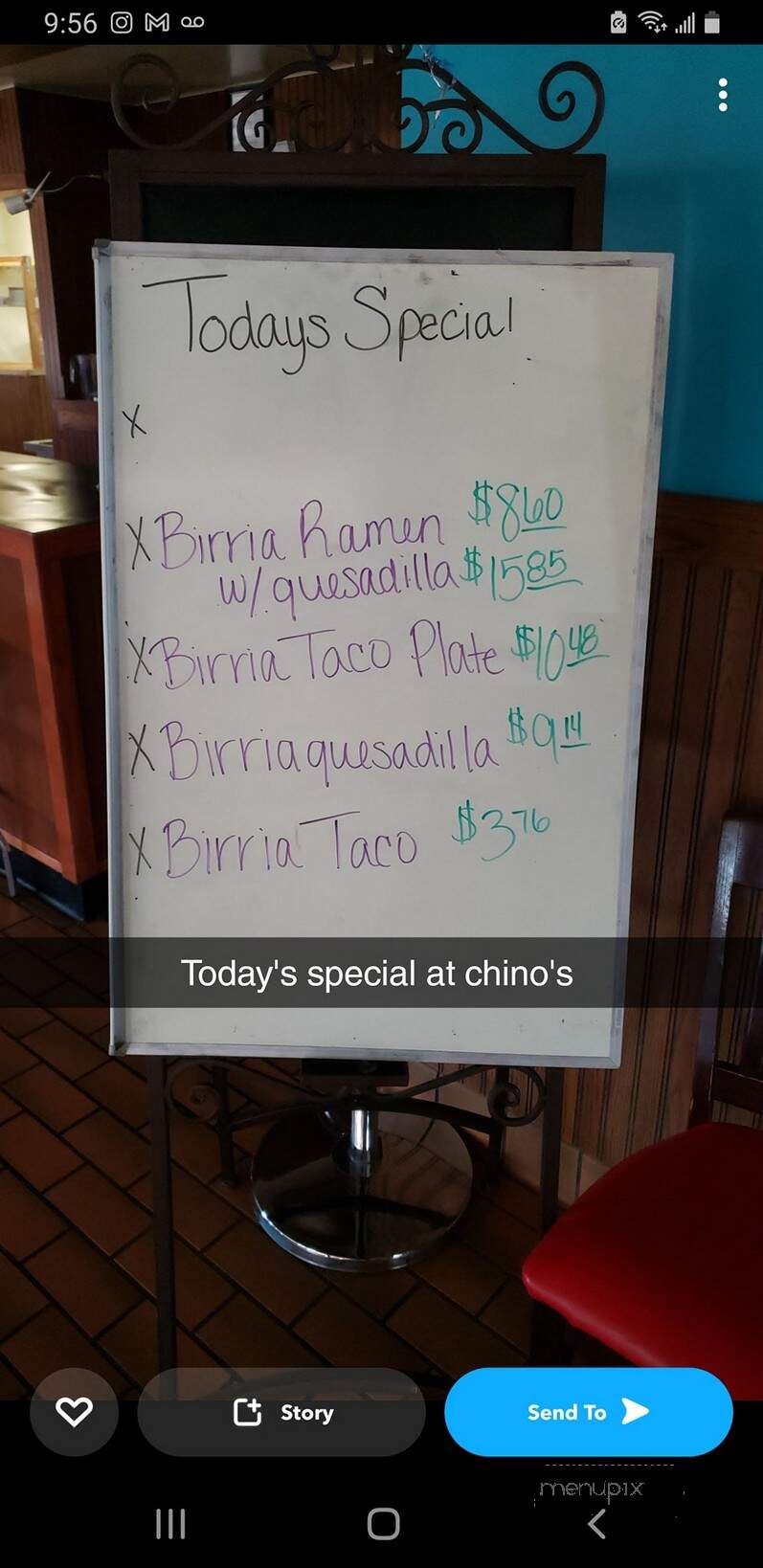 Chino's Mexican Restaurant - Gering, NE menu_pic