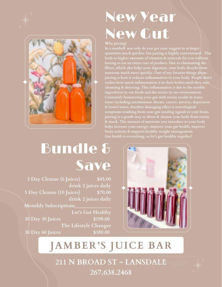 Jamber's Juice Bar - Lansdale, PA menu_pic