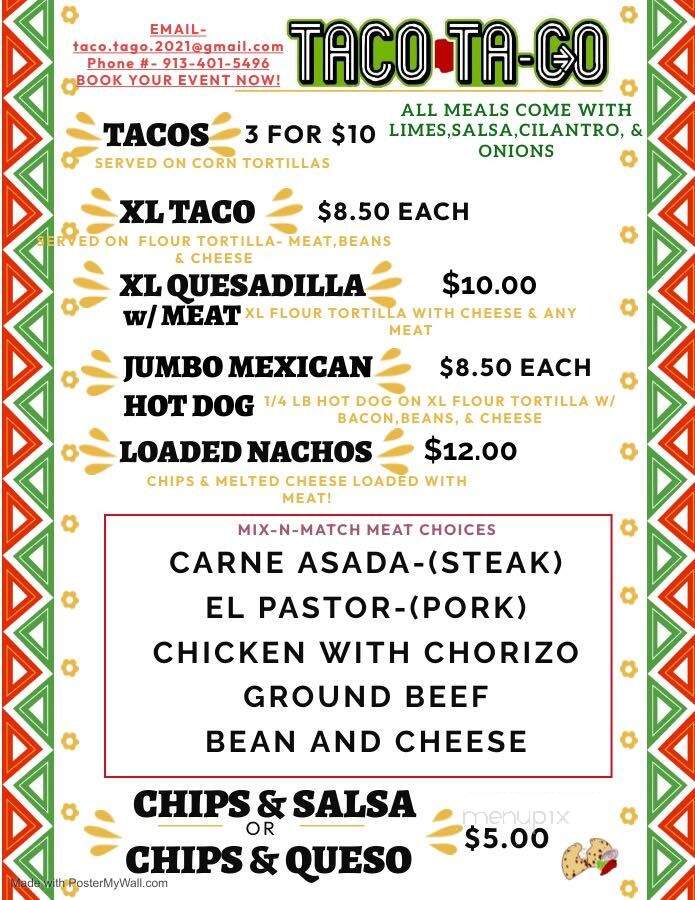Taco Ta-Go - Shawnee, KS menu_pic