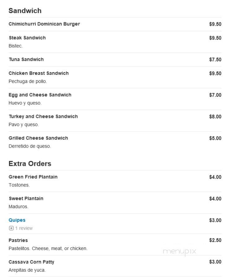 Soo Good Dominican Restaurant - Woodstock, GA menu_pic