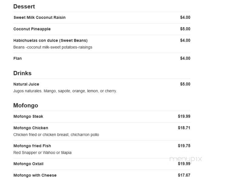 Soo Good Dominican Restaurant - Woodstock, GA menu_pic