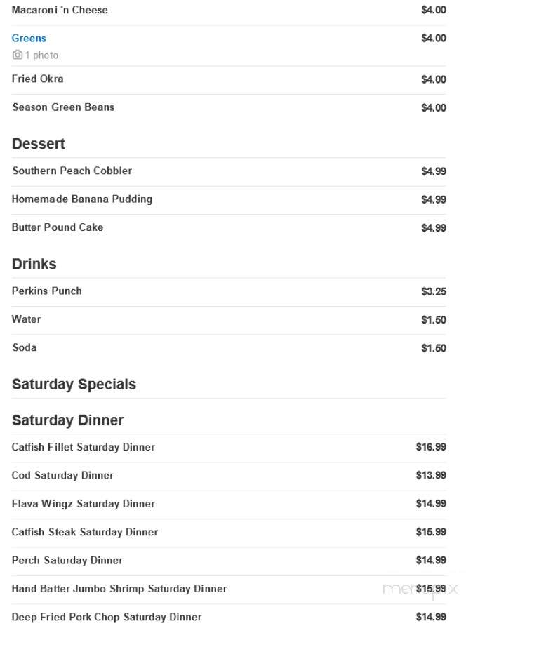 Perkins Boyz On Tha Grill - Milwaukee, WI menu_pic