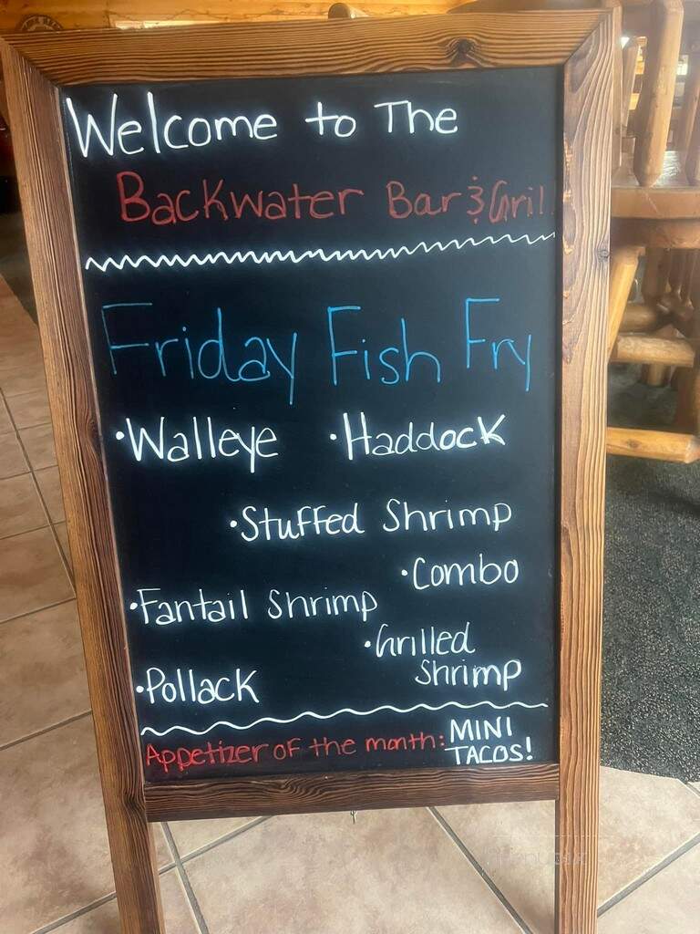 The Backwater Bar and Grill - Crivitz, WI menu_pic