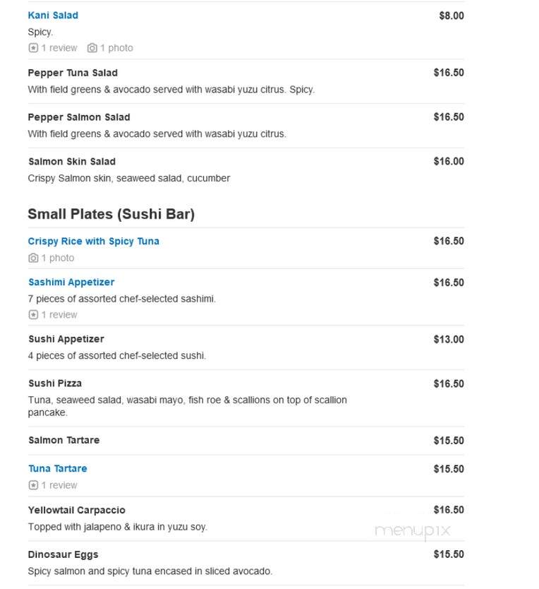 Moca Asian Cuisine - Malvern, PA menu_pic