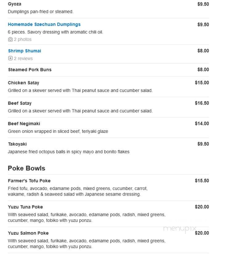 Moca Asian Cuisine - Malvern, PA menu_pic