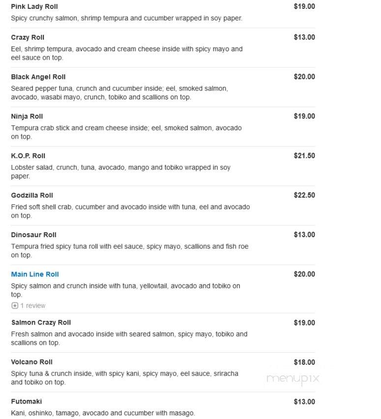 Moca Asian Cuisine - Malvern, PA menu_pic