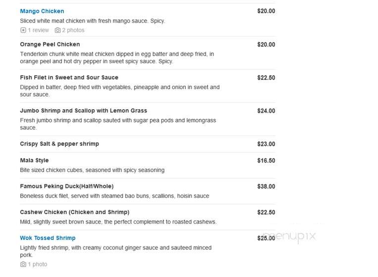Moca Asian Cuisine - Malvern, PA menu_pic