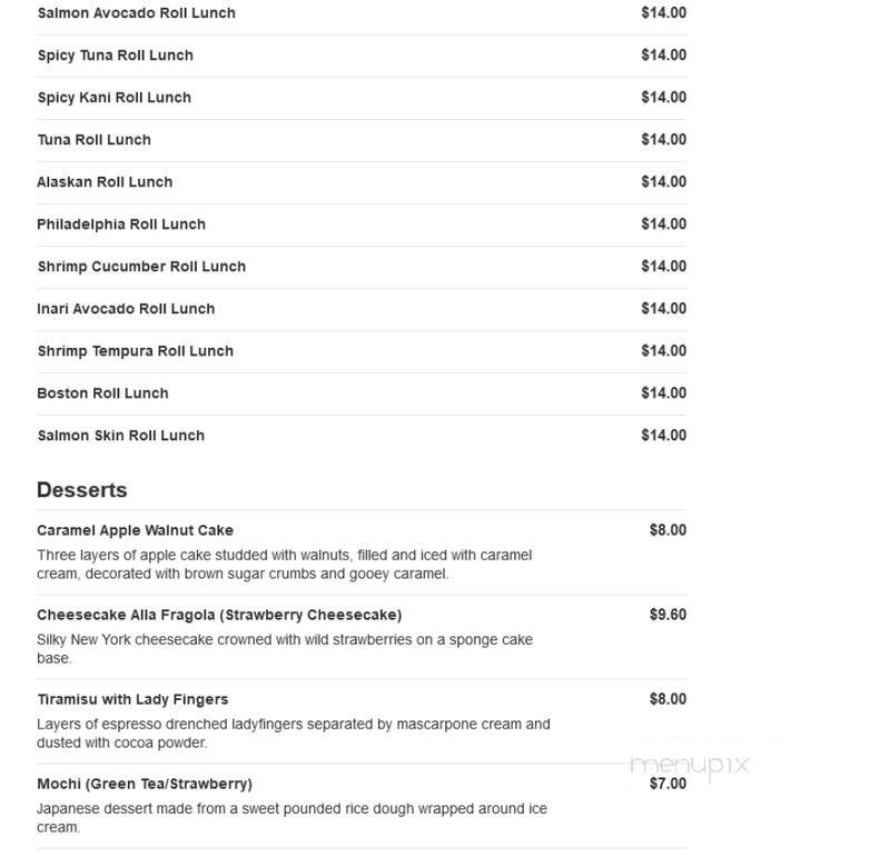 Moca Asian Cuisine - Malvern, PA menu_pic