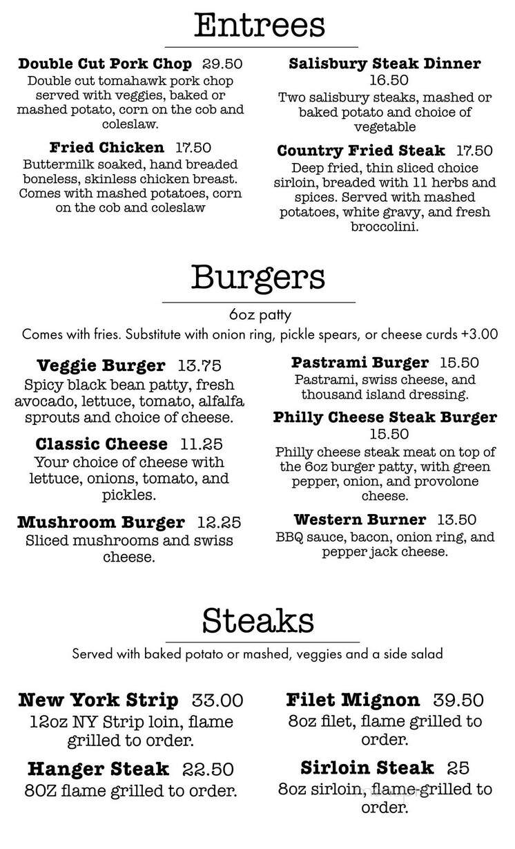 La'Sal Chop House - Manti, UT menu_pic