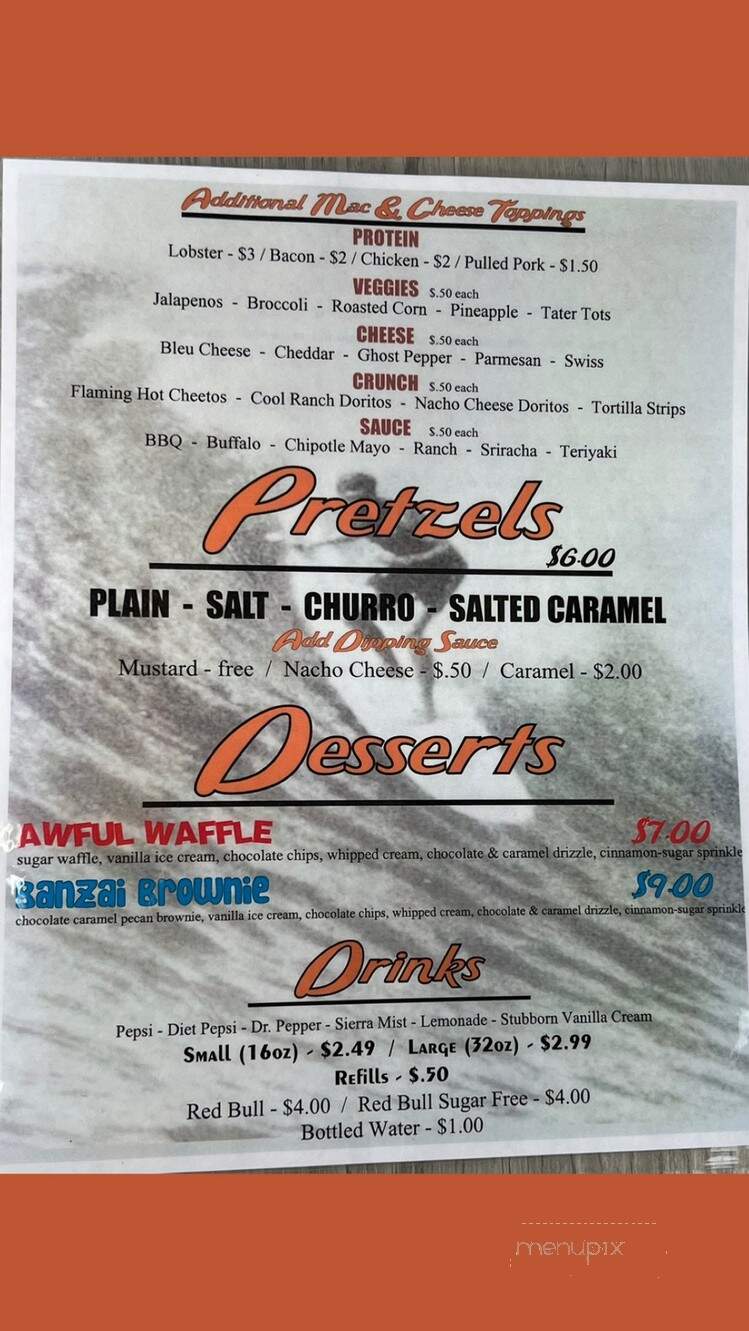 Big Fin's Tasty Waves - Lake Havasu City, AZ menu_pic