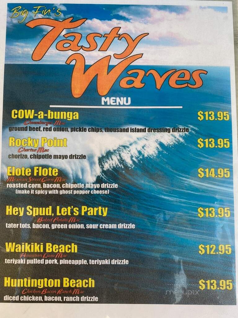 Big Fin's Tasty Waves - Lake Havasu City, AZ menu_pic