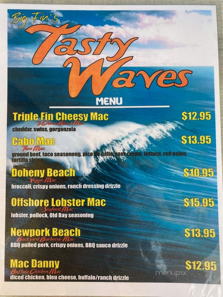 Big Fin's Tasty Waves - Lake Havasu City, AZ menu_pic