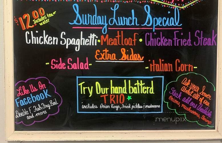 Double F Fish Fry, Boil and More - Wolfe City, TX menu_pic