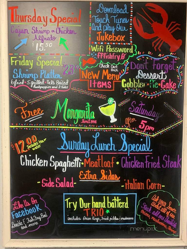 Double F Fish Fry, Boil and More - Wolfe City, TX menu_pic