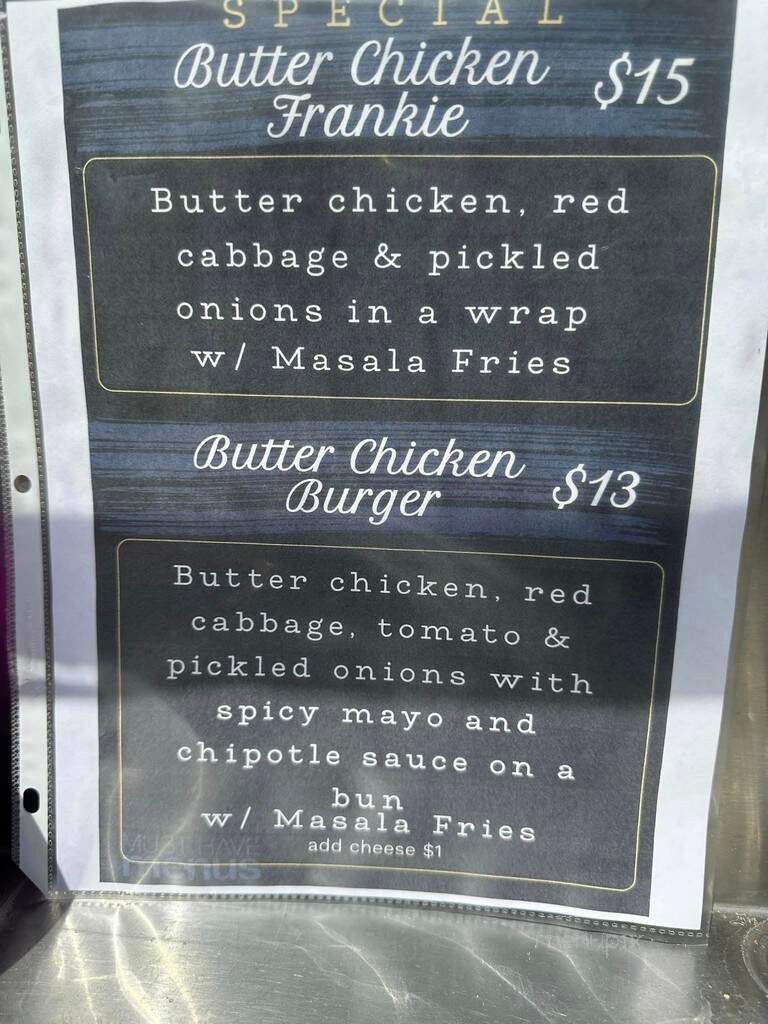 Mumbai Delight FoodTruck - Jacksonville, FL menu_pic