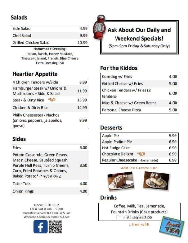 Papa Daddy's - Mercer, TN menu_pic