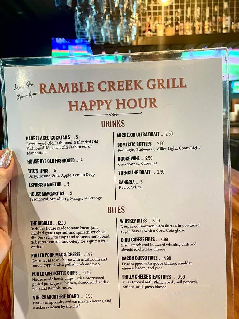 Ramble Creek Grill Riverstone - Missouri City, TX menu_pic
