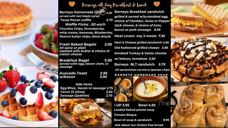 Barney's Coffee Shop - Brady, TX menu_pic