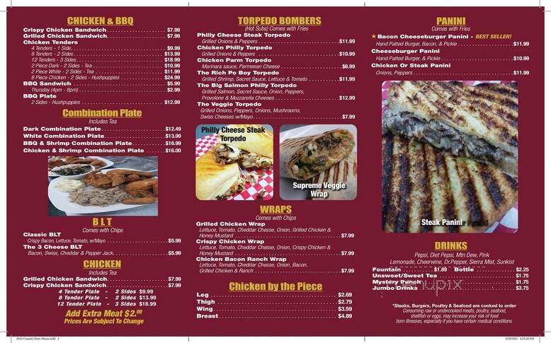 Country Boys Grill - Fayetteville, NC menu_pic