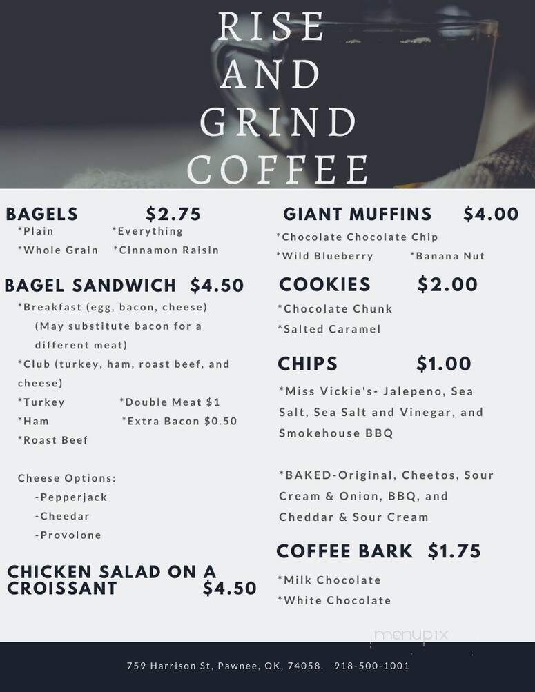 Rise and Grind Coffee - Pawnee, OK