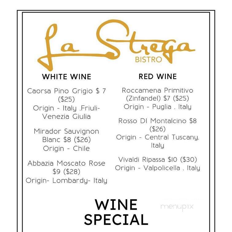 La Strega Italian Bistro and Pizzeria - DeBary, FL menu_pic