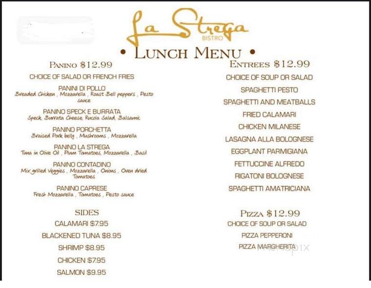 La Strega Italian Bistro and Pizzeria - DeBary, FL menu_pic