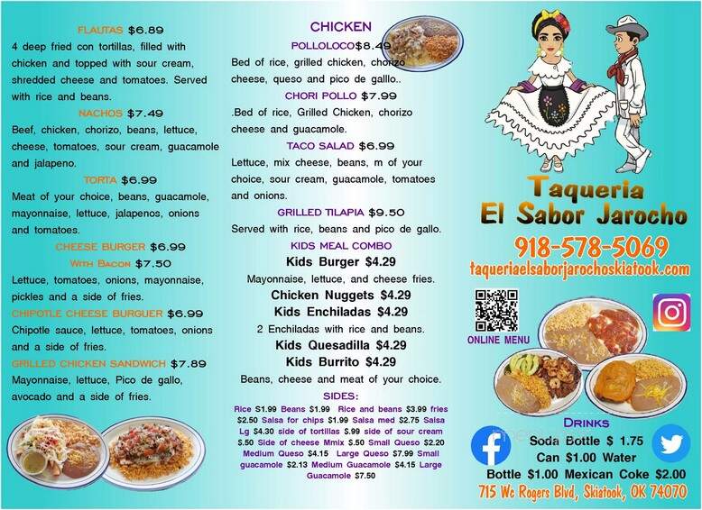 Taqueria El Sabor Jarocho - Skiatook, OK menu_pic
