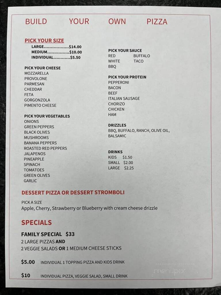 DI Pie Pizza - Mount Airy, NC menu_pic