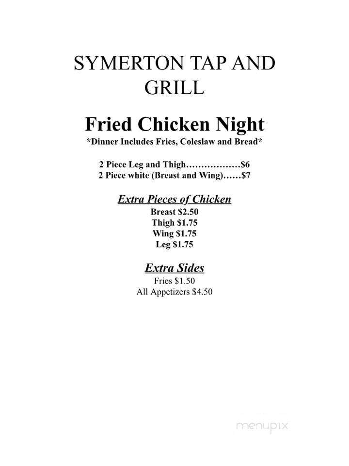 Symerton Bar & Grill - Symerton, IL menu_pic