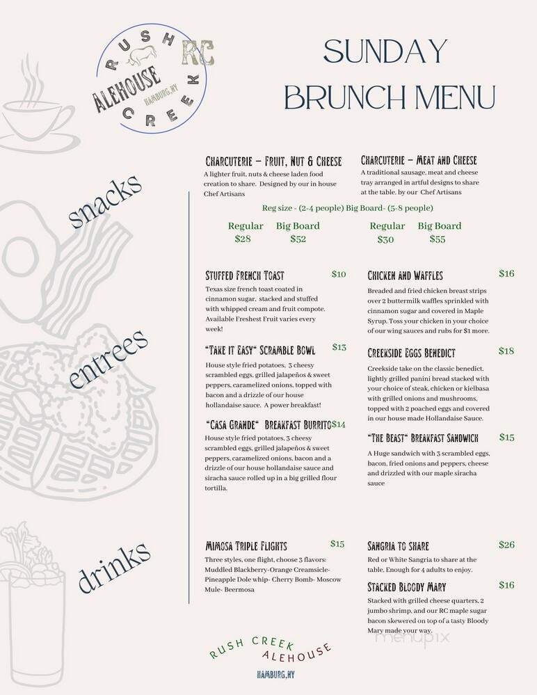 Rush Creek Ale House - Hamburg, NY menu_pic
