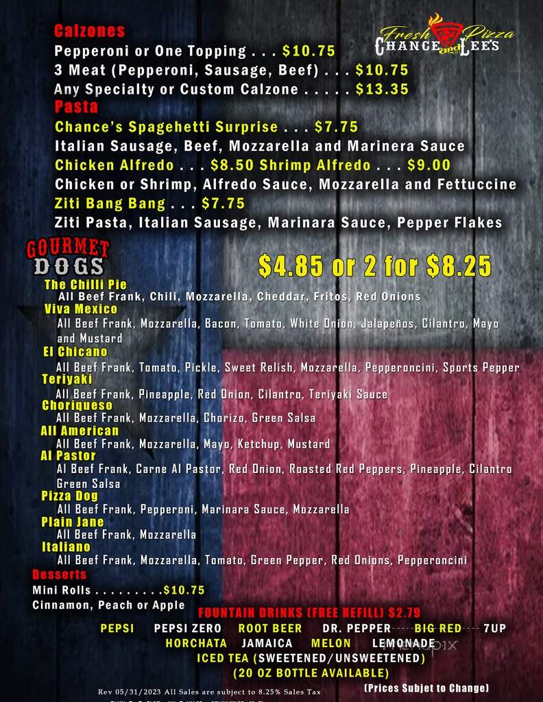 Chance and Lee's - Eagle Pass, TX menu_pic