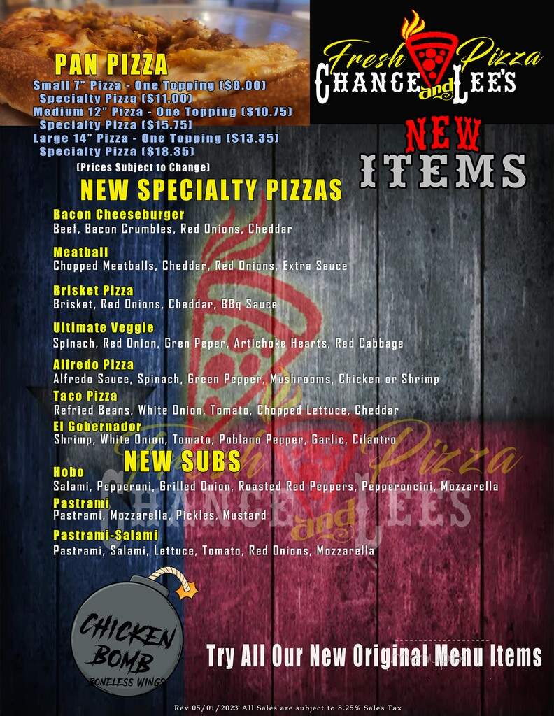 Chance and Lee's - Eagle Pass, TX menu_pic