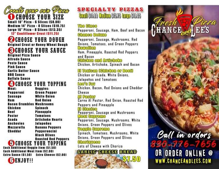 Chance and Lee's - Eagle Pass, TX menu_pic